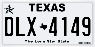 TX license plate DLX4149