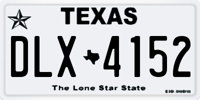 TX license plate DLX4152