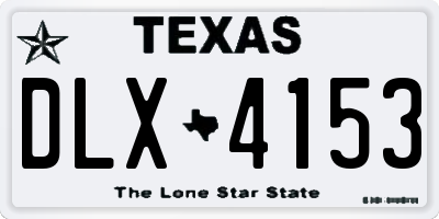 TX license plate DLX4153