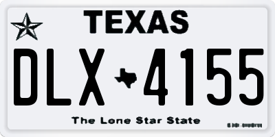 TX license plate DLX4155