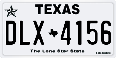 TX license plate DLX4156