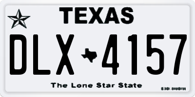 TX license plate DLX4157