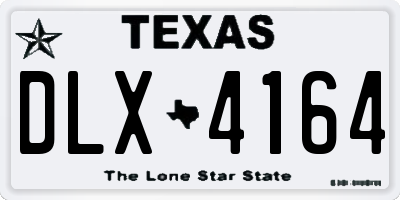 TX license plate DLX4164