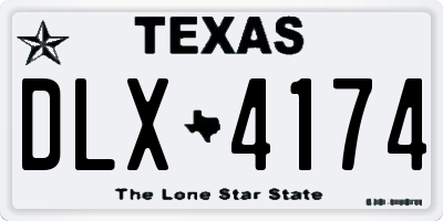 TX license plate DLX4174