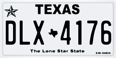 TX license plate DLX4176