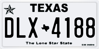 TX license plate DLX4188