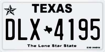 TX license plate DLX4195