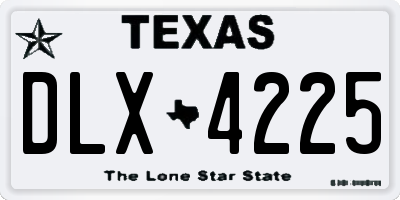 TX license plate DLX4225