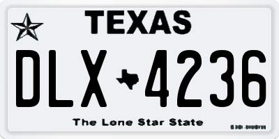 TX license plate DLX4236