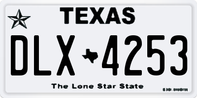 TX license plate DLX4253