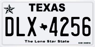 TX license plate DLX4256