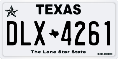 TX license plate DLX4261