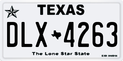 TX license plate DLX4263