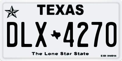 TX license plate DLX4270