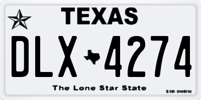 TX license plate DLX4274