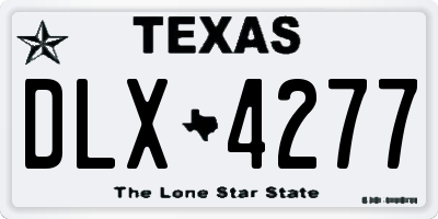 TX license plate DLX4277