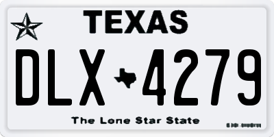 TX license plate DLX4279