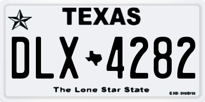 TX license plate DLX4282