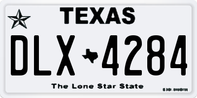 TX license plate DLX4284