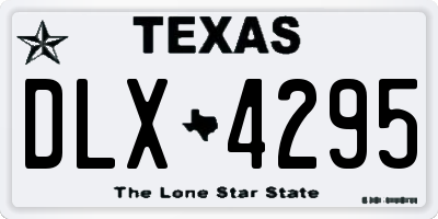 TX license plate DLX4295