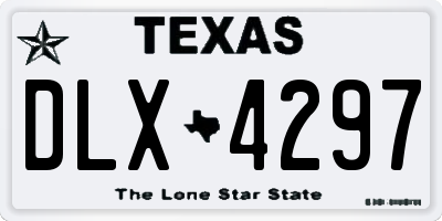 TX license plate DLX4297