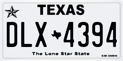 TX license plate DLX4394