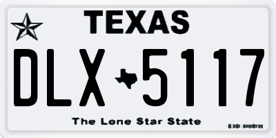 TX license plate DLX5117