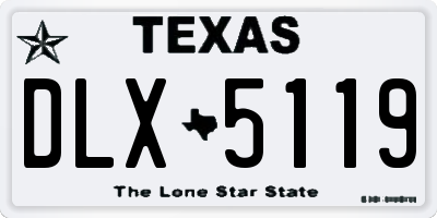 TX license plate DLX5119