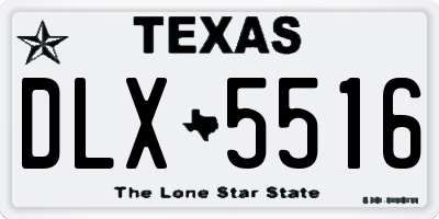 TX license plate DLX5516