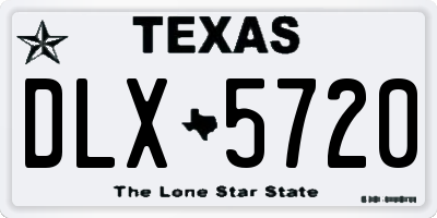 TX license plate DLX5720