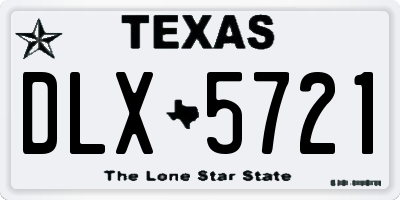 TX license plate DLX5721