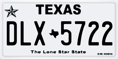 TX license plate DLX5722