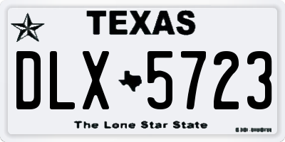 TX license plate DLX5723