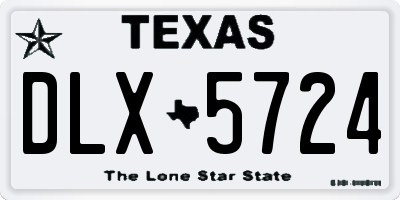 TX license plate DLX5724