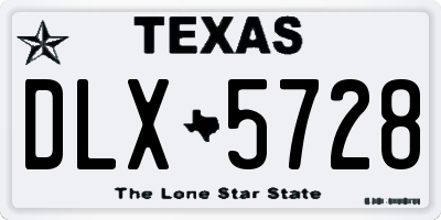 TX license plate DLX5728