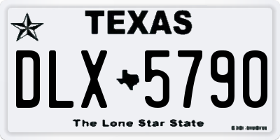 TX license plate DLX5790