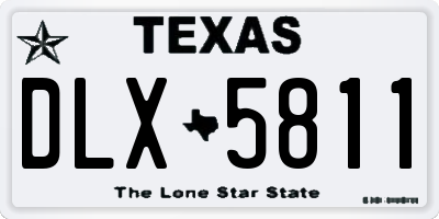 TX license plate DLX5811