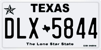 TX license plate DLX5844