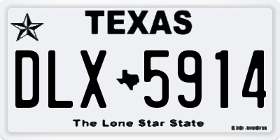 TX license plate DLX5914