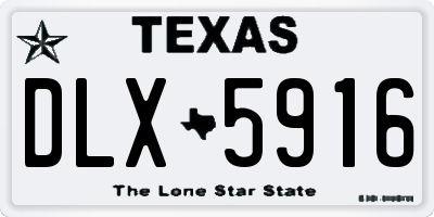 TX license plate DLX5916