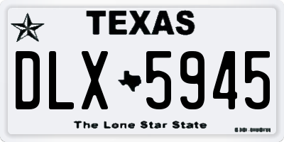 TX license plate DLX5945