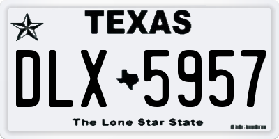 TX license plate DLX5957