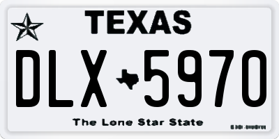 TX license plate DLX5970