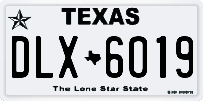 TX license plate DLX6019