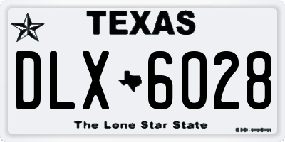 TX license plate DLX6028