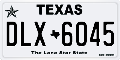 TX license plate DLX6045