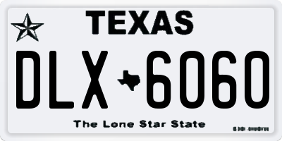 TX license plate DLX6060