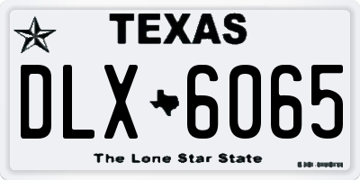 TX license plate DLX6065