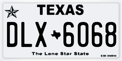 TX license plate DLX6068