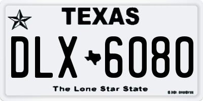 TX license plate DLX6080